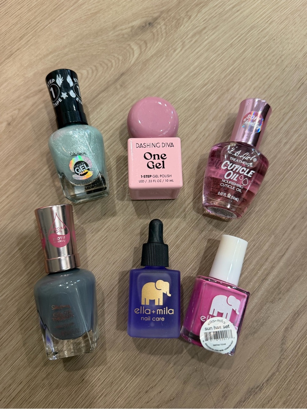 Sally Hansen Miracle Gel, Dashing Diva, Ella+Mila Nail Polish Lot